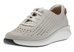 Un Rio Tie White Nubuck Leather Sneaker