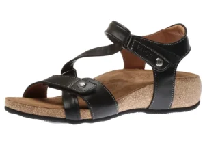 Universe Black Leather Z-Strap Sandal