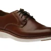 Upton Tan Brown Leather Plain Toe Derby Dress Shoe