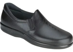 Viva Black Leather Slip-On Loafer