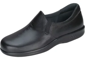 Viva Black Leather Slip-On Loafer