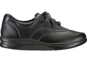 Walk Easy Black Leather Walking Shoe
