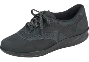 Walk Easy Nero Nubuck Leather Walking Shoe