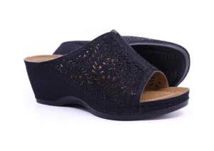 Wedge Glitter Black
