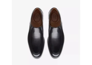 Whiddon Step Black Leather Dress Loafer