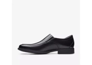 Whiddon Step Black Leather Dress Loafer