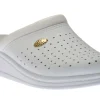 White Perforated Clog