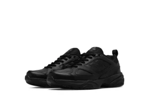 WID626K2 Slip-Resistant Black Leather Sneaker