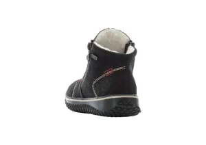 Wildebuk Black Double Zipper Ankle Boot