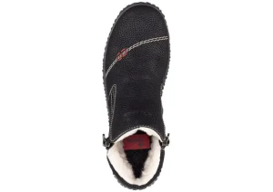 Wildebuk Black Double Zipper Ankle Boot
