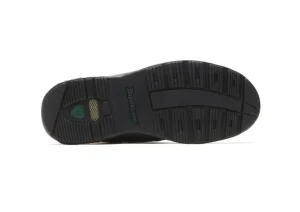 Winslow Black Leather Two-Strap Hook & Loop Oxford Shoe
