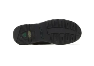 Winslow Black Leather Two-Strap Hook & Loop Oxford Shoe