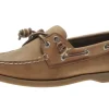 Women's Authentic Original Sahara Brown Leather Two Eye Boat Shoe