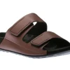 Women's 2nd Cozmo Woodrose Leather Double Strap Slide Sandal