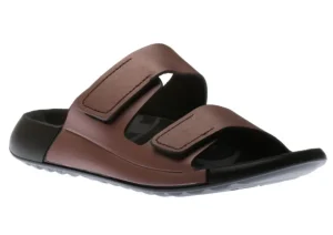 Women's 2nd Cozmo Woodrose Leather Double Strap Slide Sandal