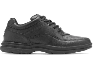 World Tour Classic Black Leather Lace-Up Walking Shoe