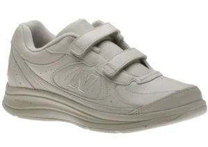 WW577VB Beige Leather Velcro Walking Shoe