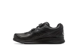 WW577VK Black Leather Velcro Walking Shoe