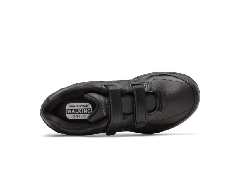 wwvk_black_leather_velcro_2.webp WW577VK Black Leather Velcro Walking Shoe