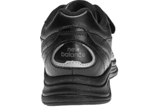 WW577VK Black Leather Velcro Walking Shoe