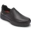 XCS Spruce Peak Black Waterproof Leather Slip-On Shoe