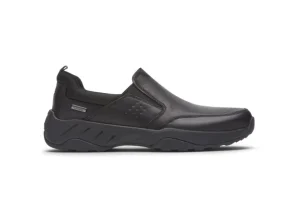 XCS Spruce Peak Black Waterproof Leather Slip-On Shoe