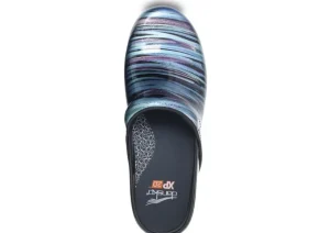 XP 2.0 Teal Striped Patent Leather Clog