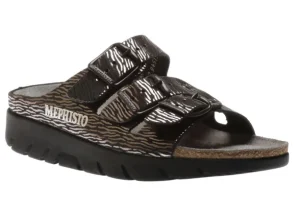 Zach Zebra Black Slide Sandal