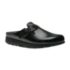 Zaverio Unisex Black Leather Clog