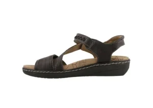 Zenith Black Leather Adjustable Z-Strap Walking Sandal