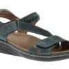 Zenith Teal Blue Leather Adjustable Z-Strap Walking Sandal