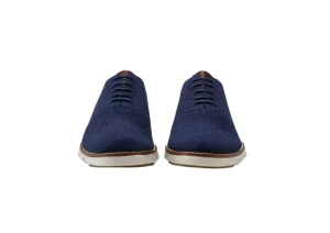 ZERu00d8GRAND Wingtip Oxford Blue Stitchlite