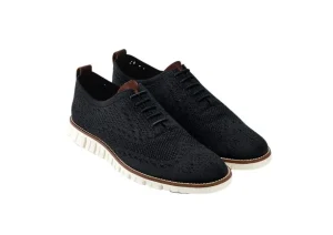 ZERu00d8GRAND Wingtip Oxford Black Stitchlite